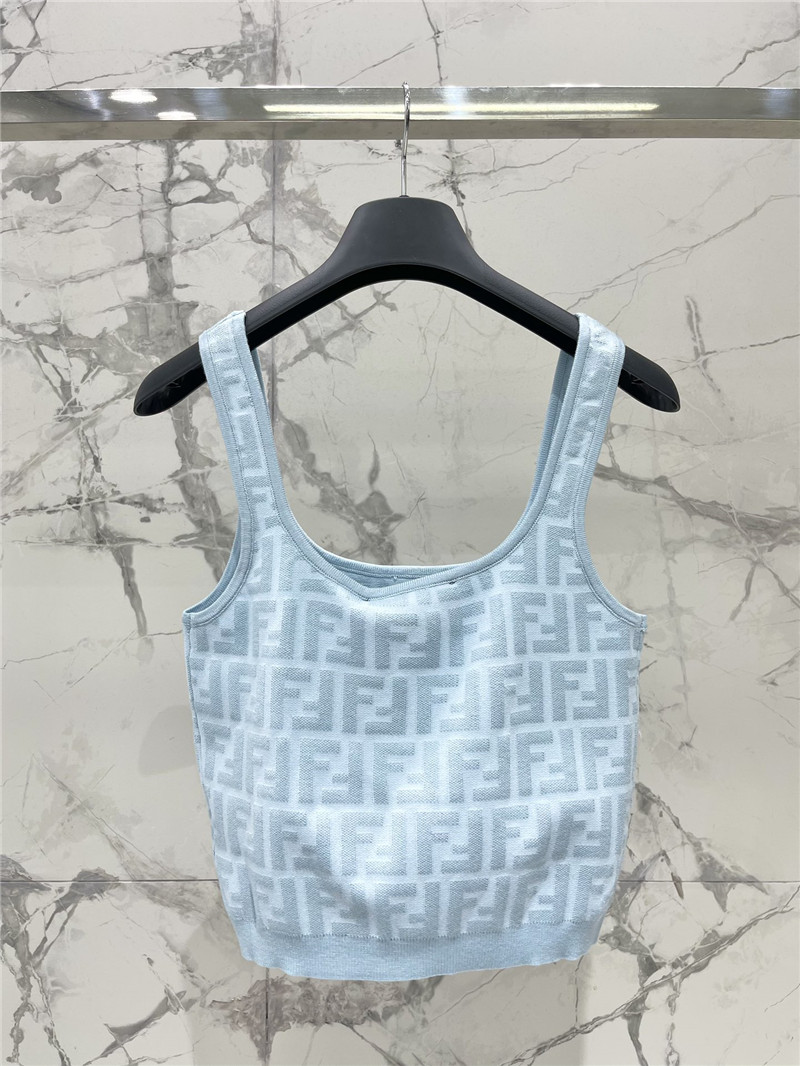 F**di double f letter knitted vest replicas clothes