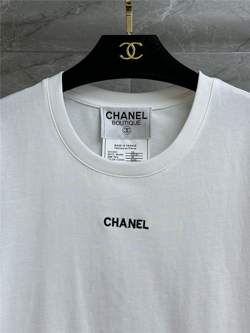 Ch**el drawstring waist t-shirt replica designer clothes