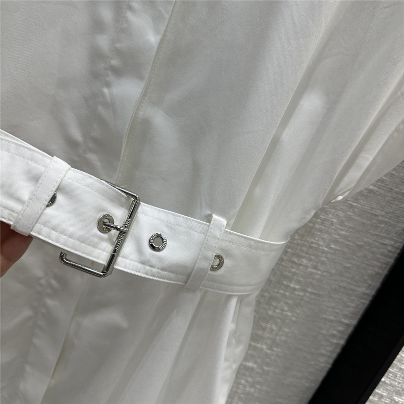 D10r small collar waist long dress replica designer clothes