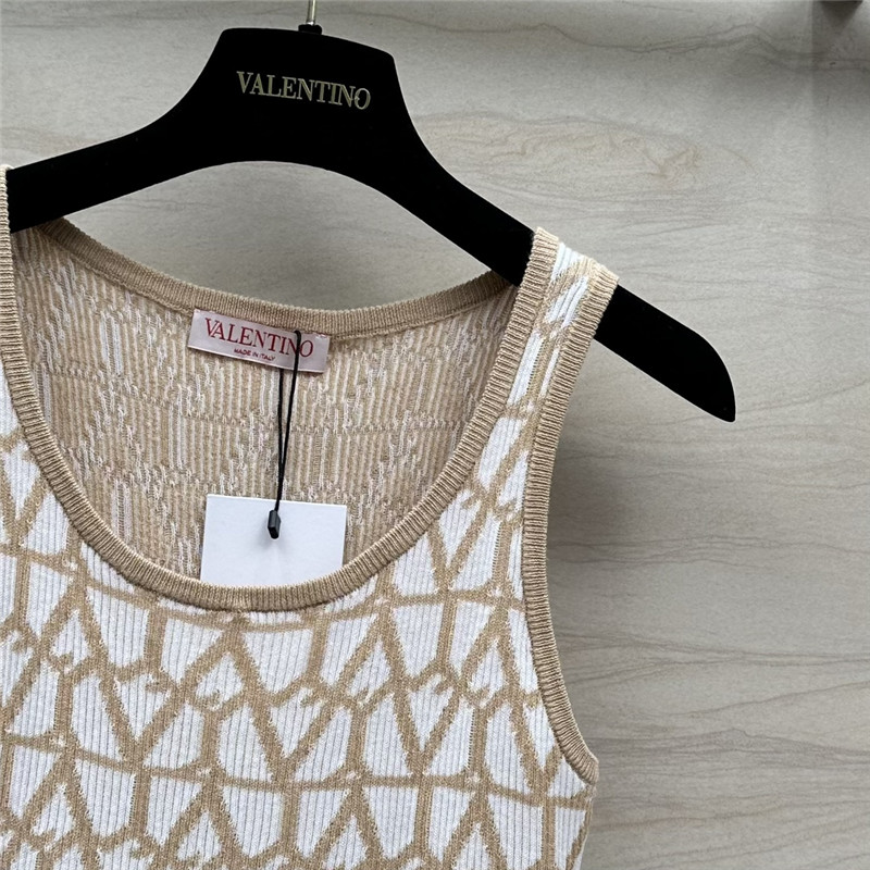Va1e*ntin0 logo striped cotton vest replica d&g clothing