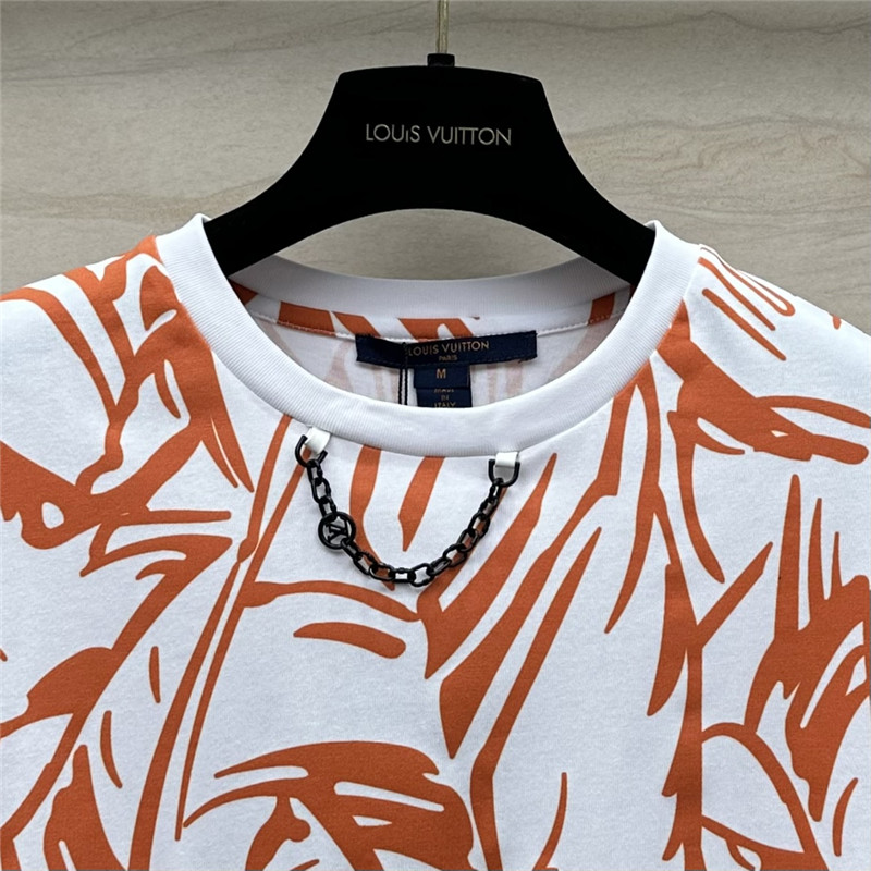 l0vis Vvtt0n lv printed t-shirt top replica d&g clothing