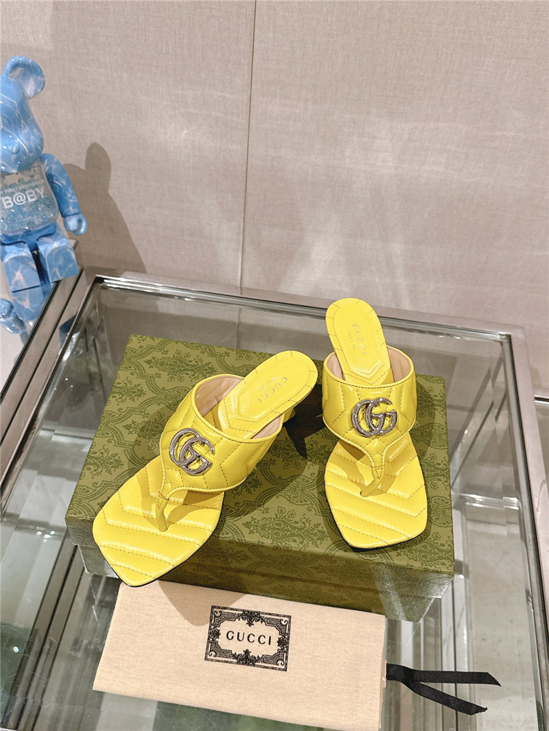 Gvc*1 gg 55mm matelassé mules yellow