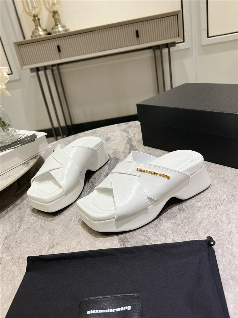 A1exa*der wang leather platform slippers