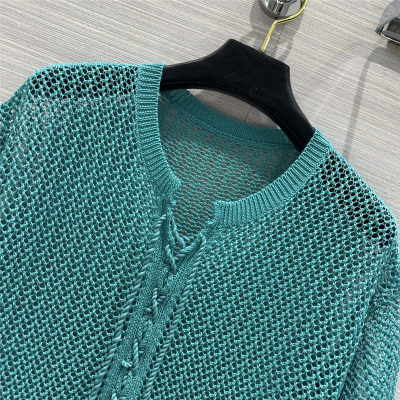 D10r hollow crochet knitted cardigan dress replica clothes