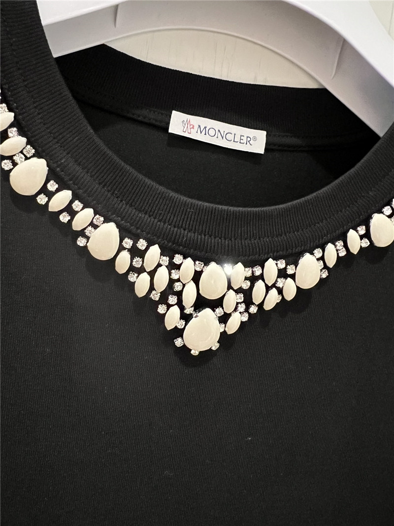 Moncler beaded collar t-shirt replica designer clothes
