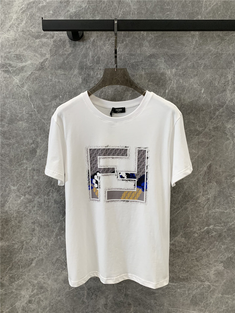 F**di ff letter print short-sleeved t-shirt replica clothes