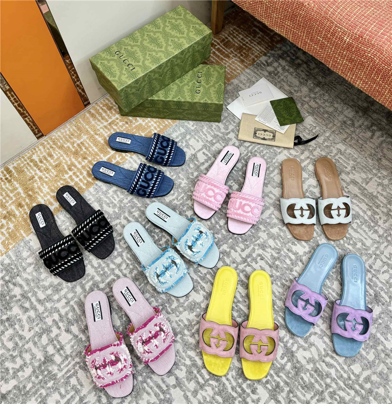 Gvc*1 canvas interlocking g sandals
