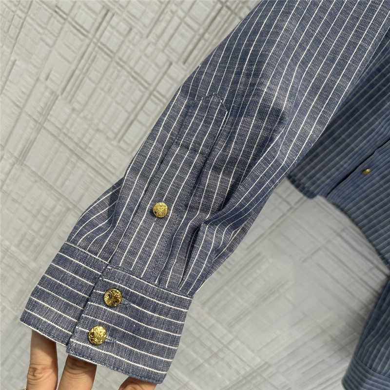 Ce1i*e denim cotton striped shirt replica clothing sites
