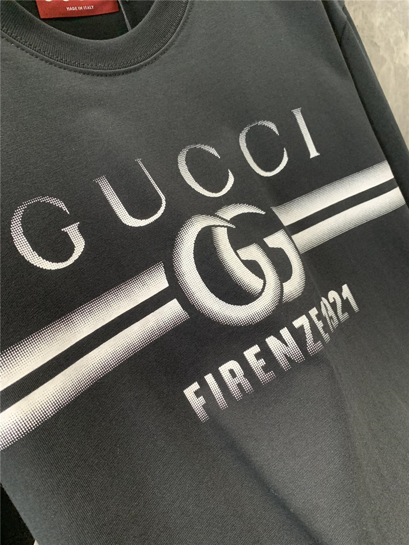 Gvc*1 double g print round neck short sleeve t-shirt replica clothes