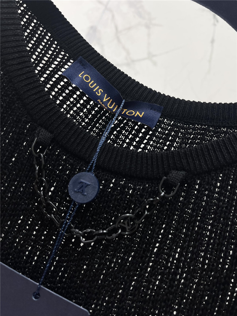 l0vis Vvtt0n lv hollow chain sleeveless knitted vest replica clothing