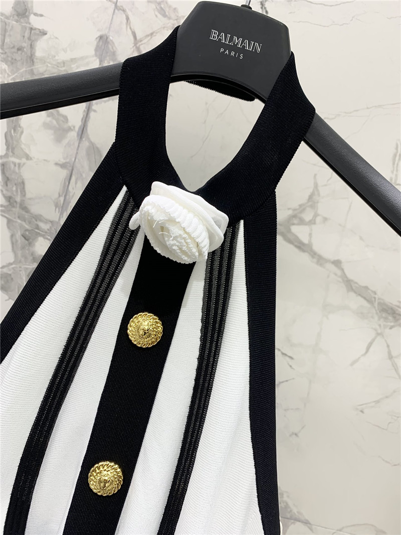 Balmain contrast color floral skirt dress replica clothes