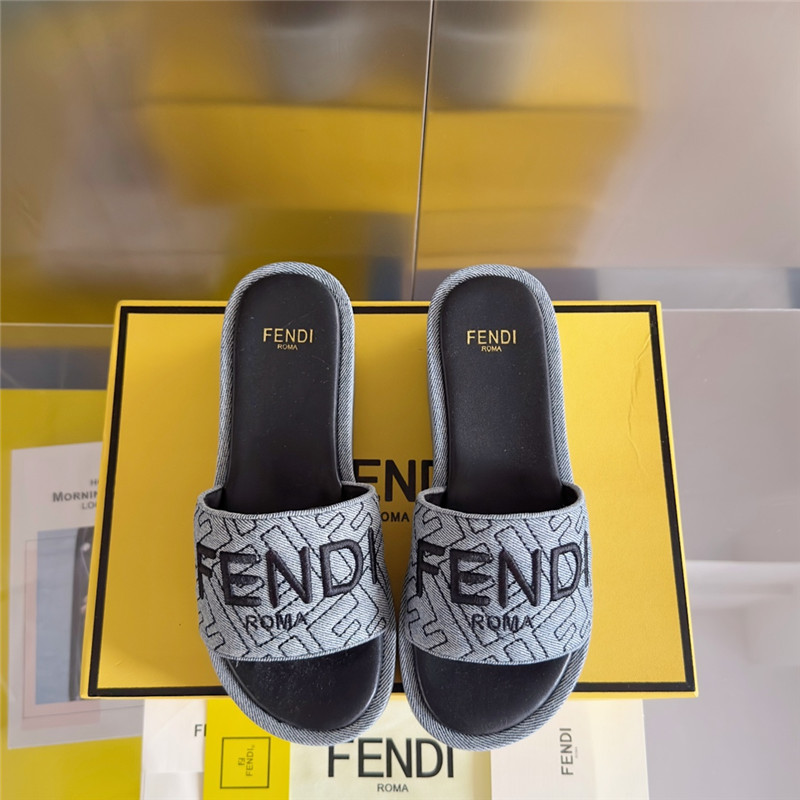 F**di sunshine blue platform sandals