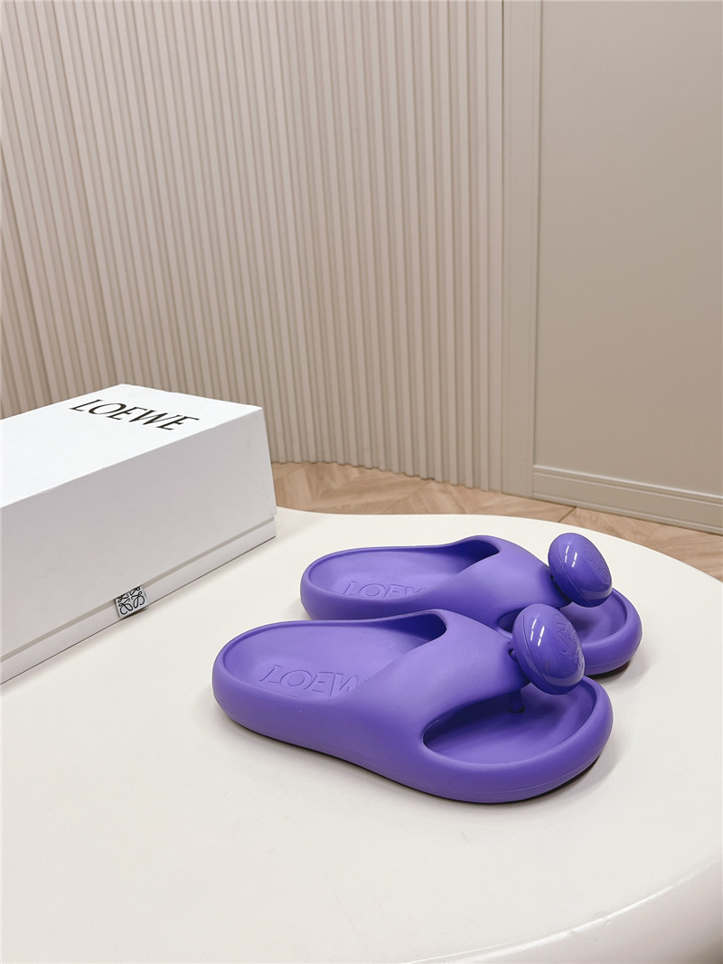 L0ew* bubble thong slide women in purple