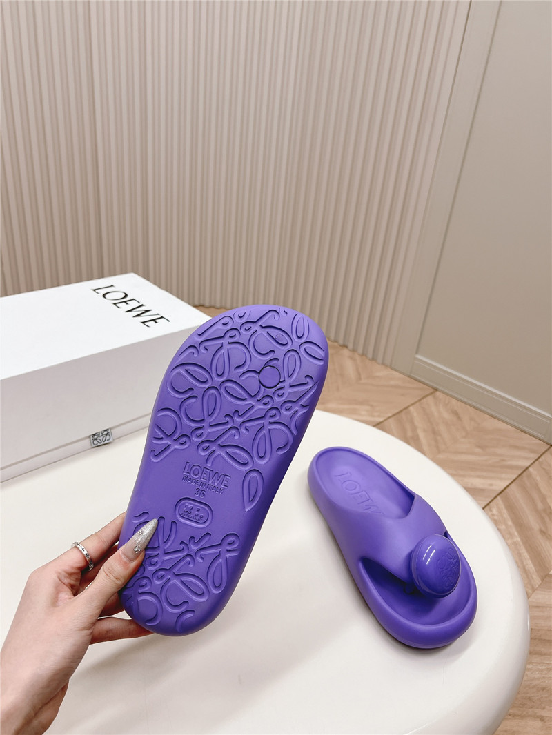 L0ew* bubble thong slide women in purple