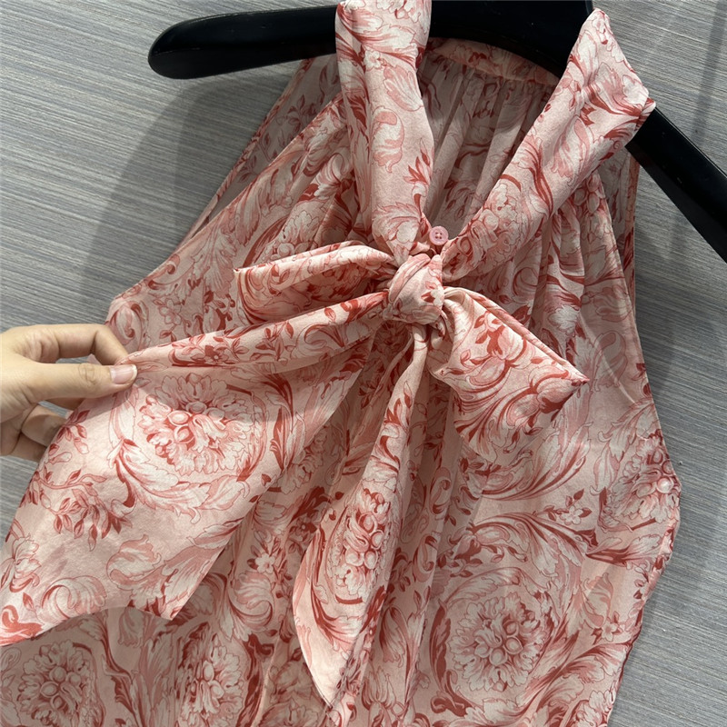 Versace positioning printed silk shirt replicas clothes