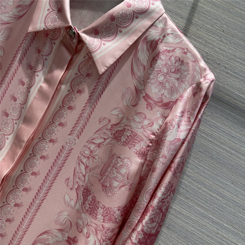 Versace positioning printed silk shirt replica clothing sites