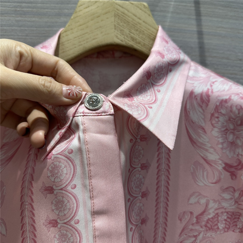 Versace positioning printed silk shirt replica clothing sites