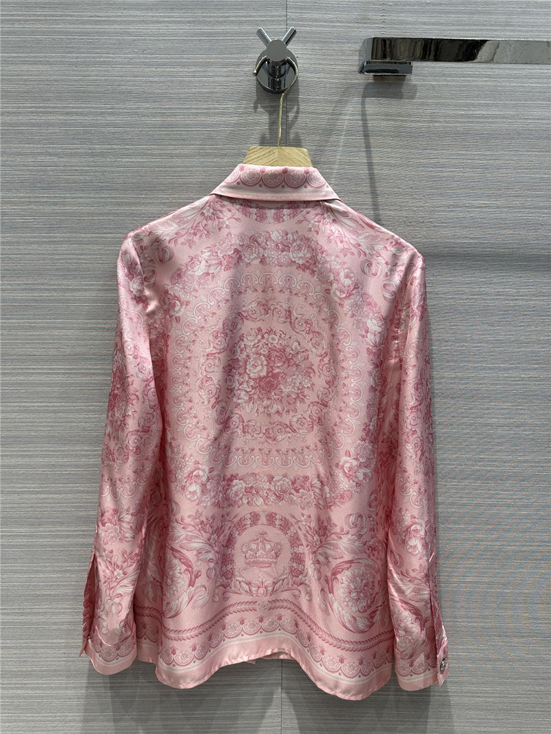 Versace positioning printed silk shirt replica clothing sites