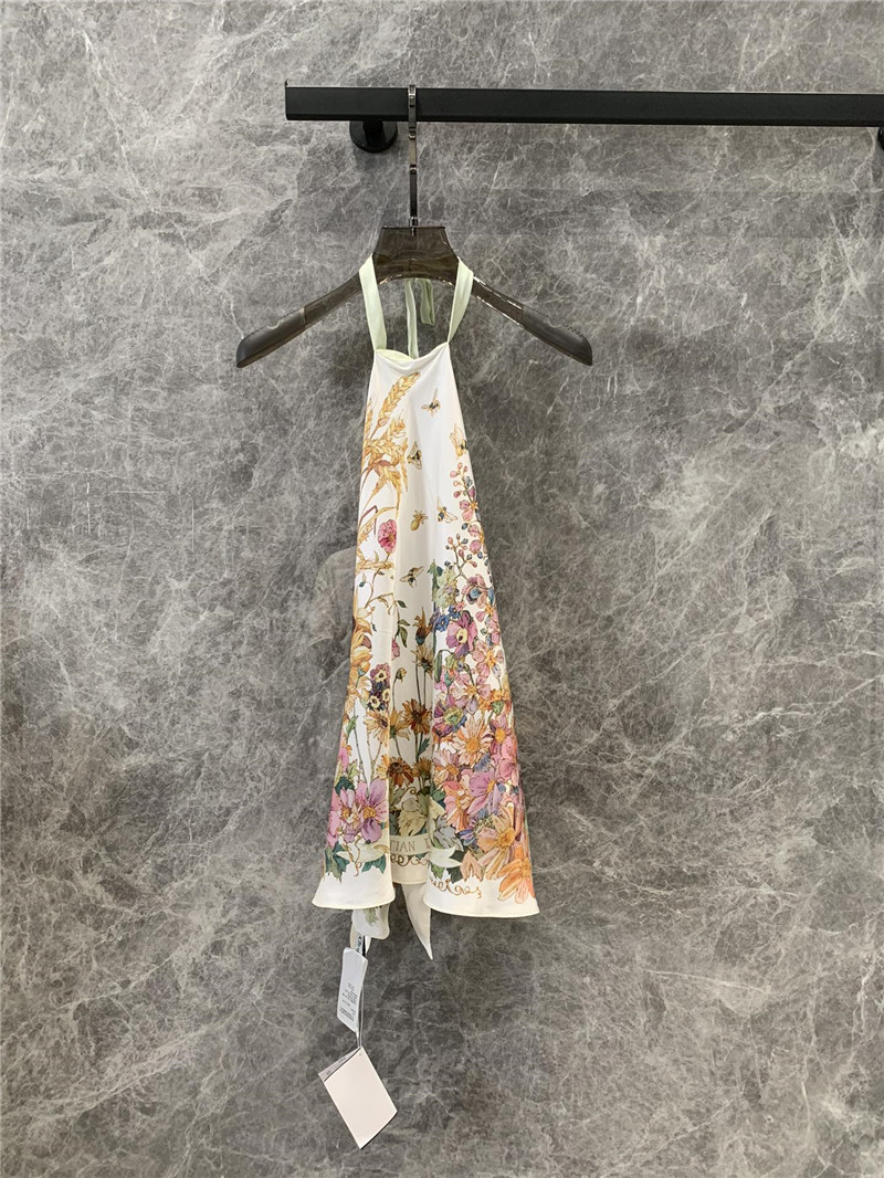D10r silk printed halter neck vest replica clothes