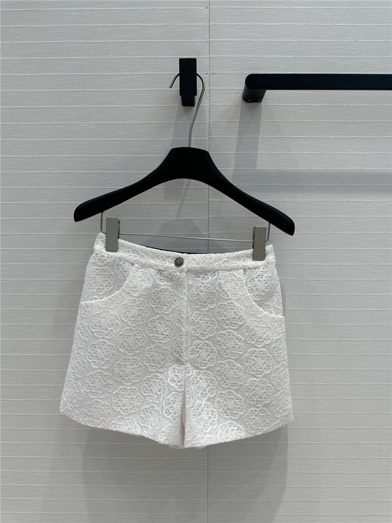 Ch**el double c ribbon waist shorts replica clothing sites