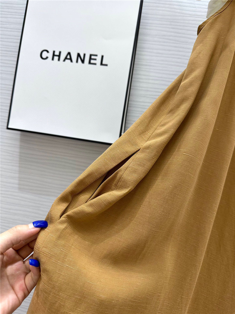 Ch**el one-shoulder silk and linen jumpsuit replica clothing