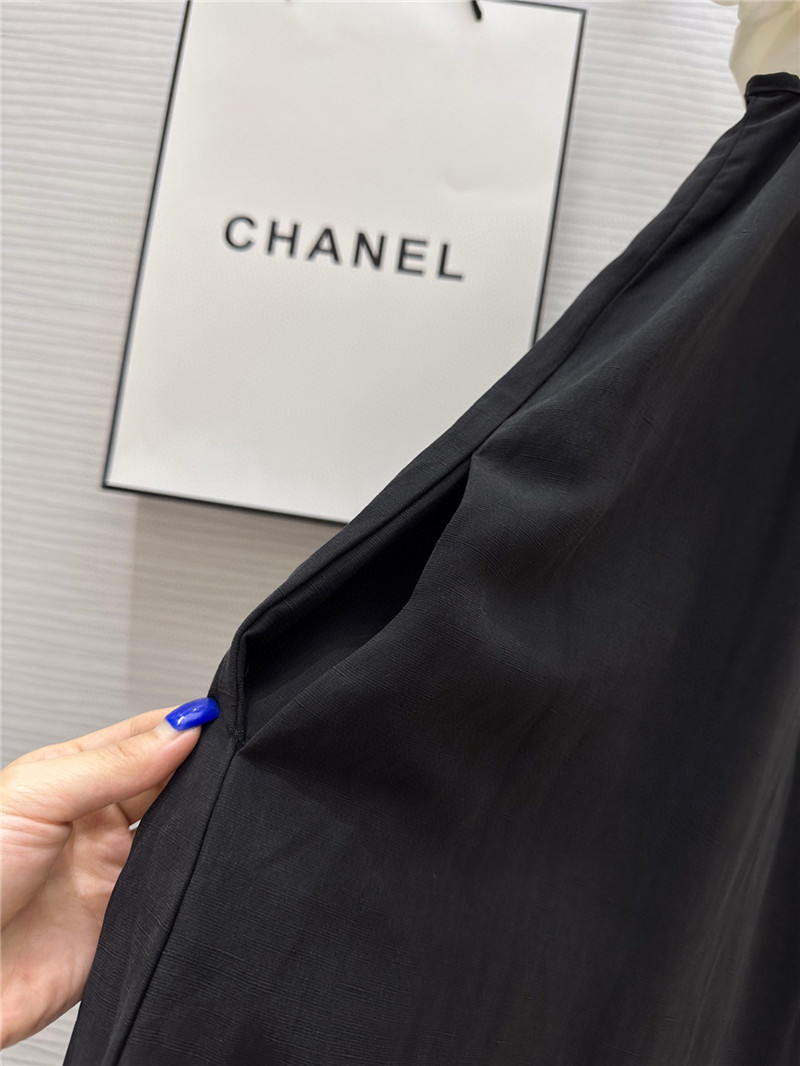 Ch**el one-shoulder silk and linen jumpsuit replica clothing
