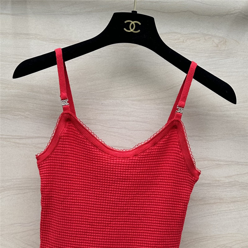 Ch**el waist knitted small camisole replicas clothes