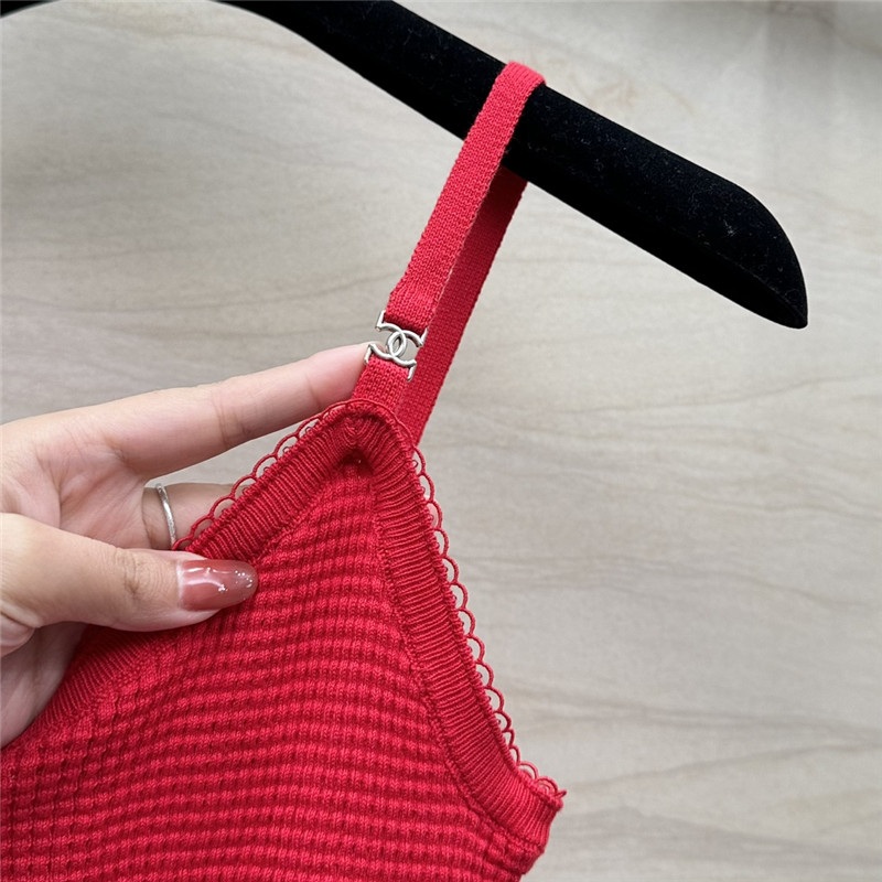 Ch**el waist knitted small camisole replicas clothes