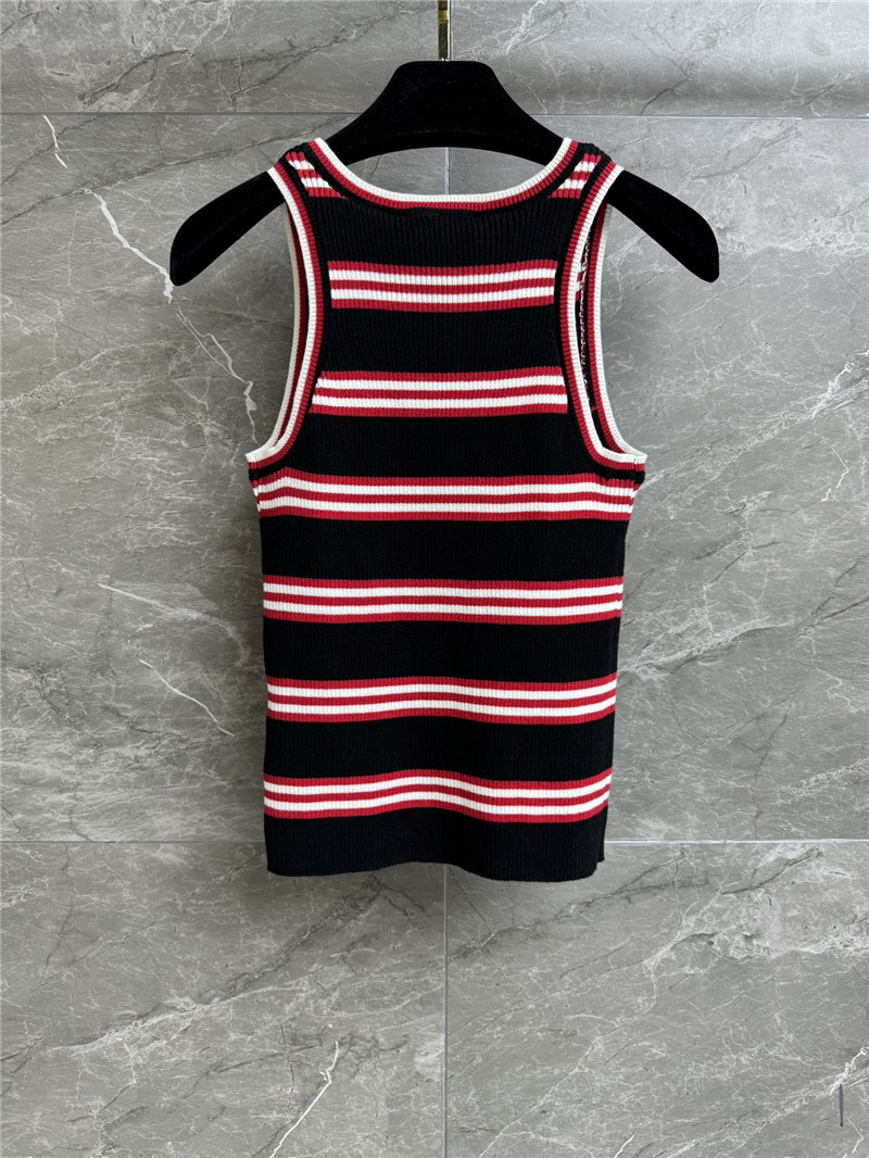 Ch**el contrast striped vest replicas clothes