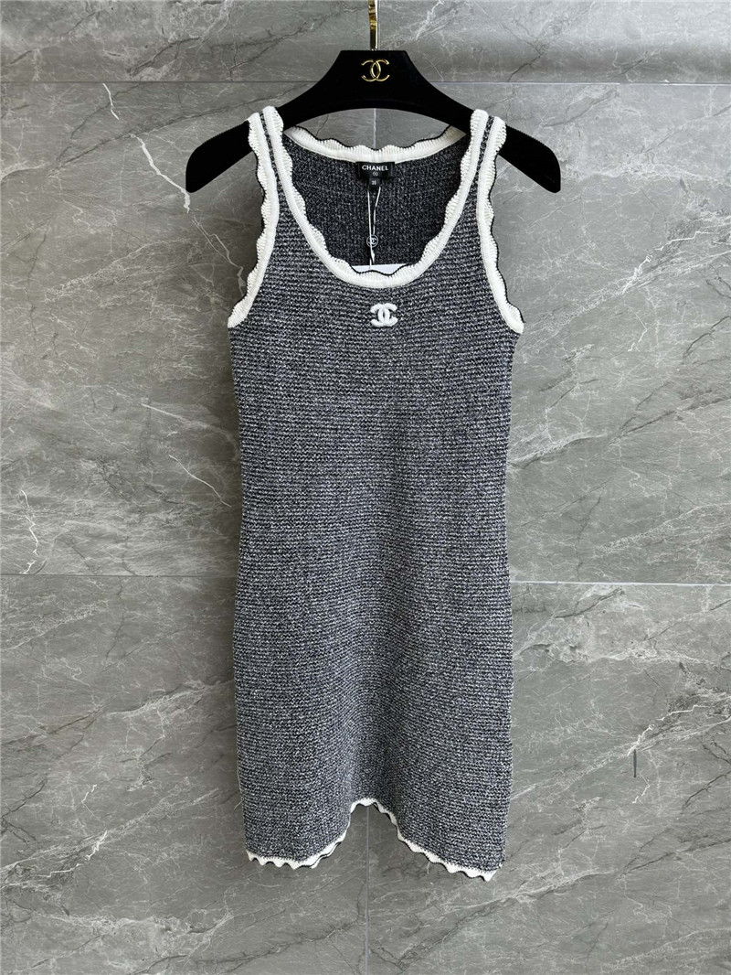 Ch**el contrast lace vest dress replica clothing sites