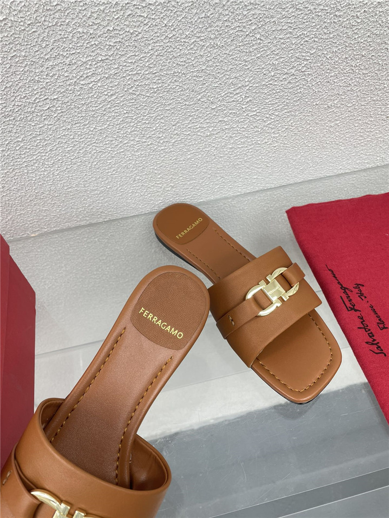 Salvatore Ferragamo flat slides replica shoes