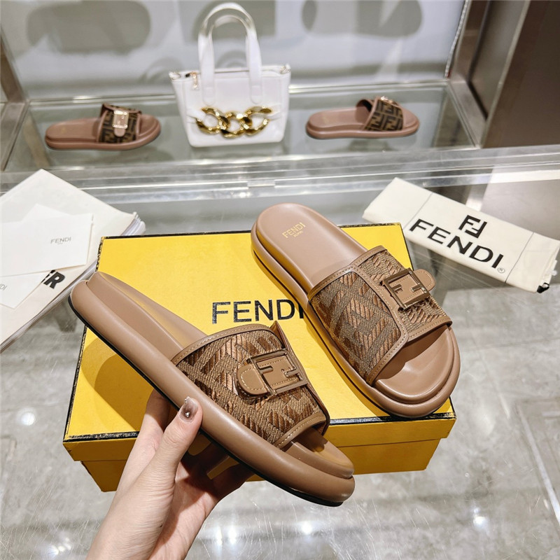 f**di double strap flat slippers Marg*e1a replica shoes