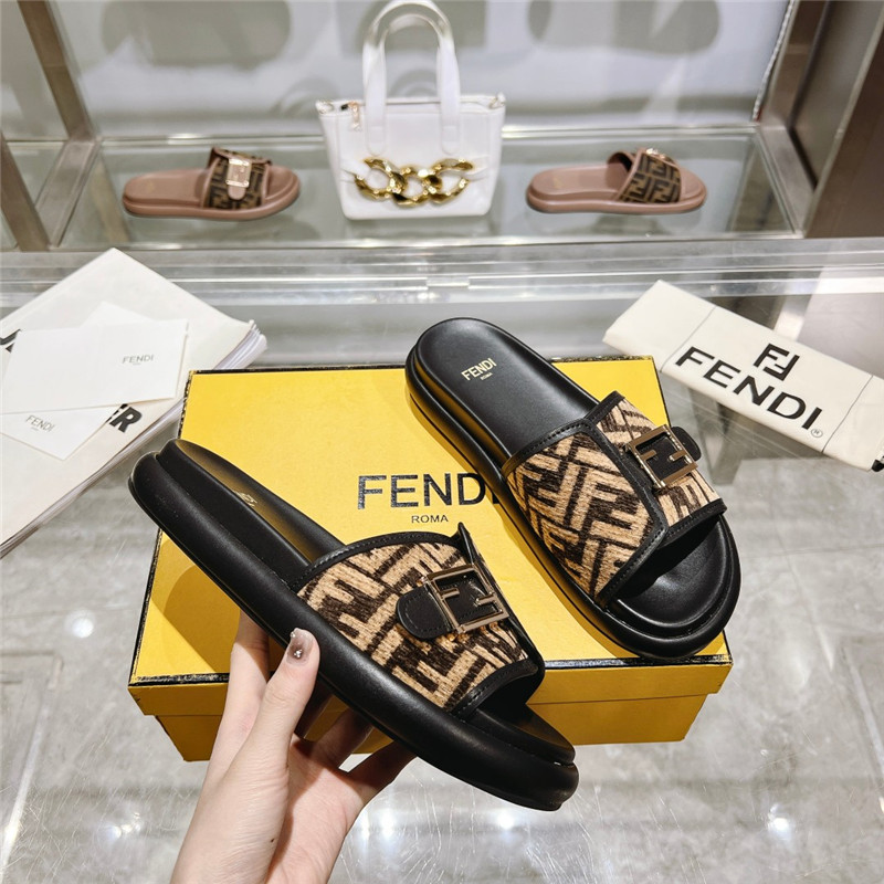 f**di double strap flat slippers Marg*e1a replica shoes