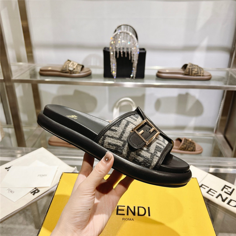 f**di double strap flat slippers Marg*e1a replica shoes