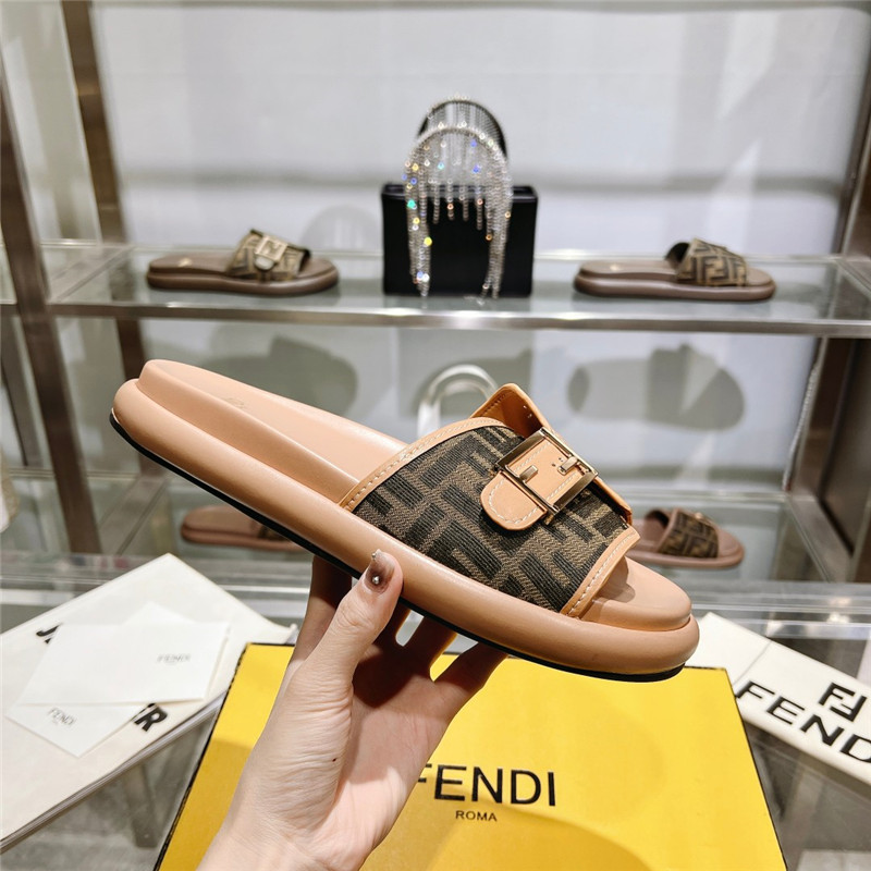 f**di double strap flat slippers Marg*e1a replica shoes