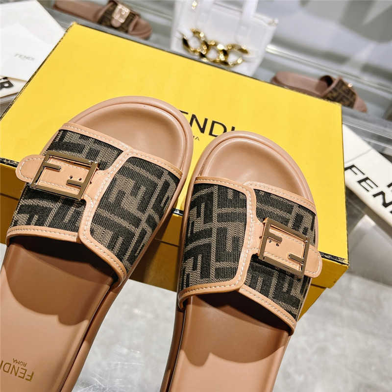 f**di double strap flat slippers Marg*e1a replica shoes