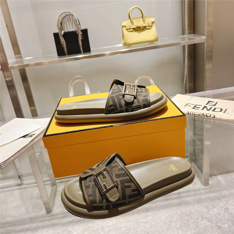 f**di double strap flat slippers Marg*e1a replica shoes