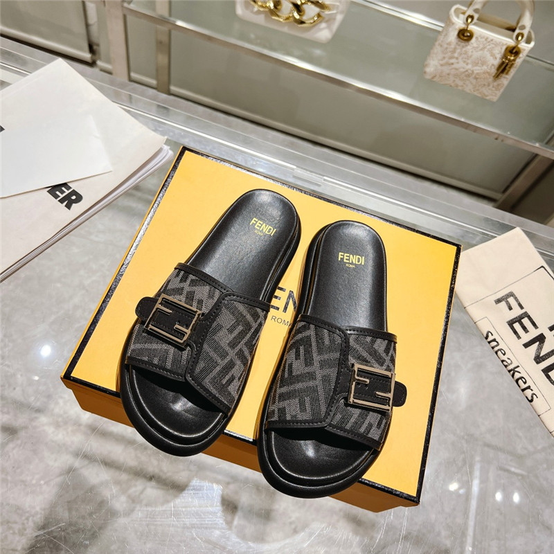 f**di double strap flat slippers Marg*e1a replica shoes