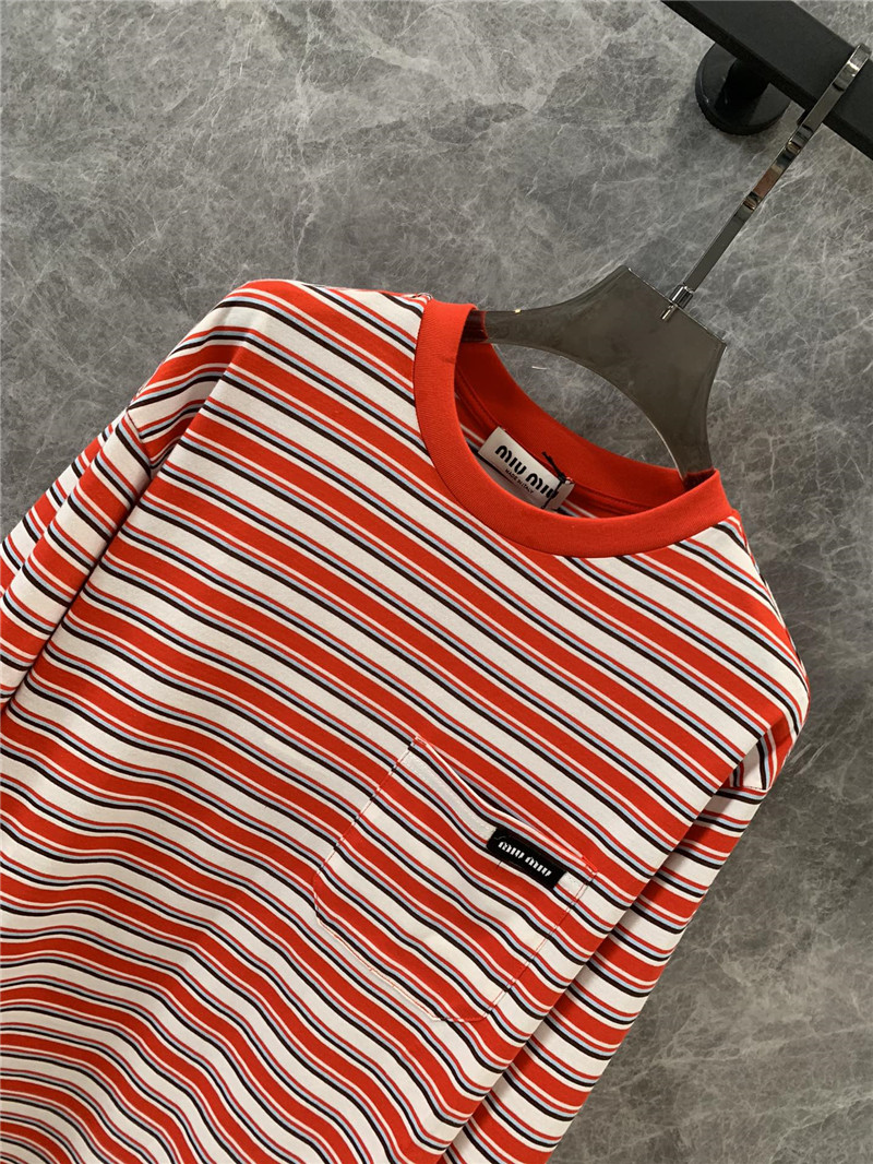 M1um1u long sleeve round neck t-shirt cheap replica designer clothes