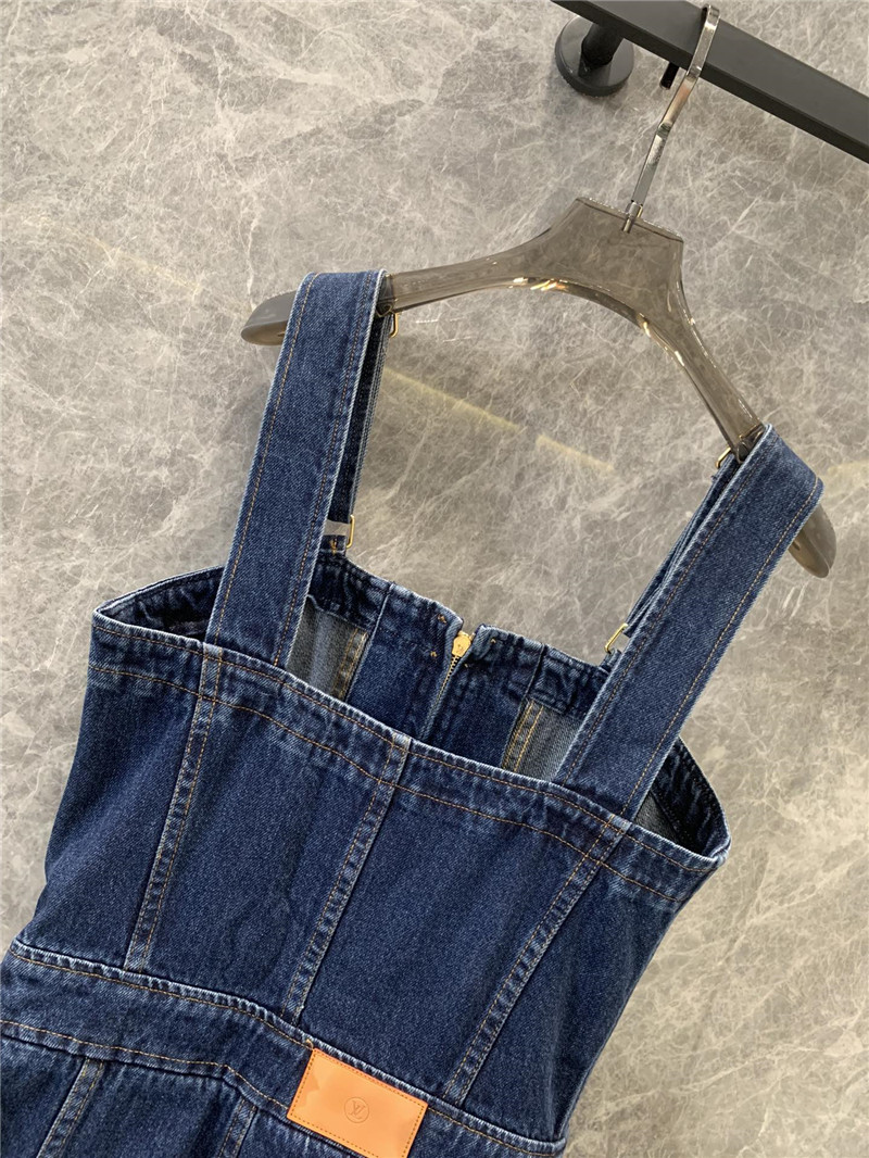 l0vis Vvtt0n lv denim suspender vest dress replicas clothes