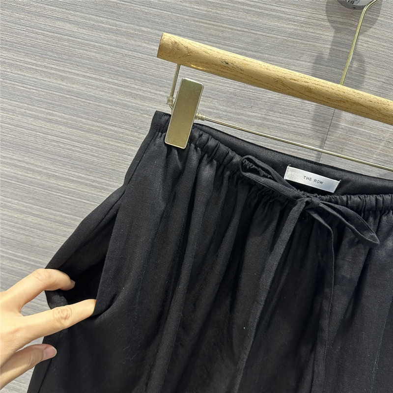 The R0w cotton and linen straight wide-leg pants replica clothing