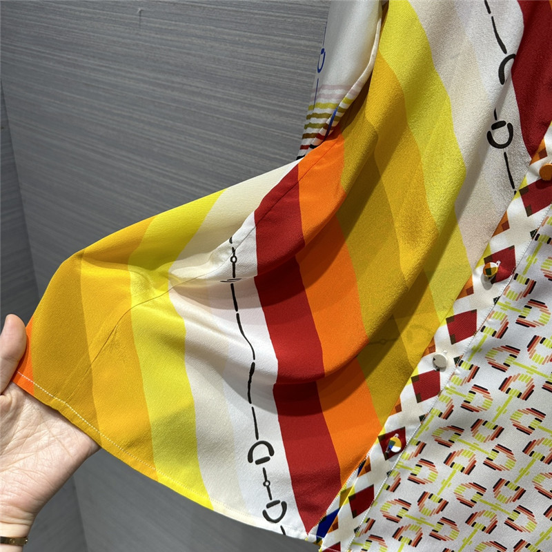Gvc*1 patchwork printed silk shirt replica clothing sites