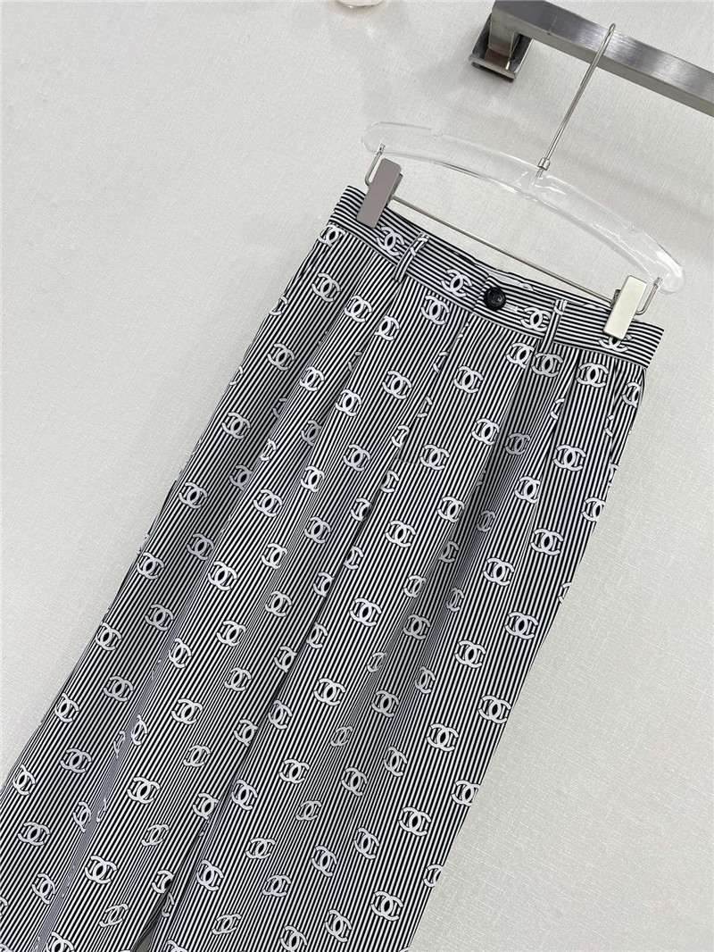 Ch**el new striped wide-leg pants replicas clothes