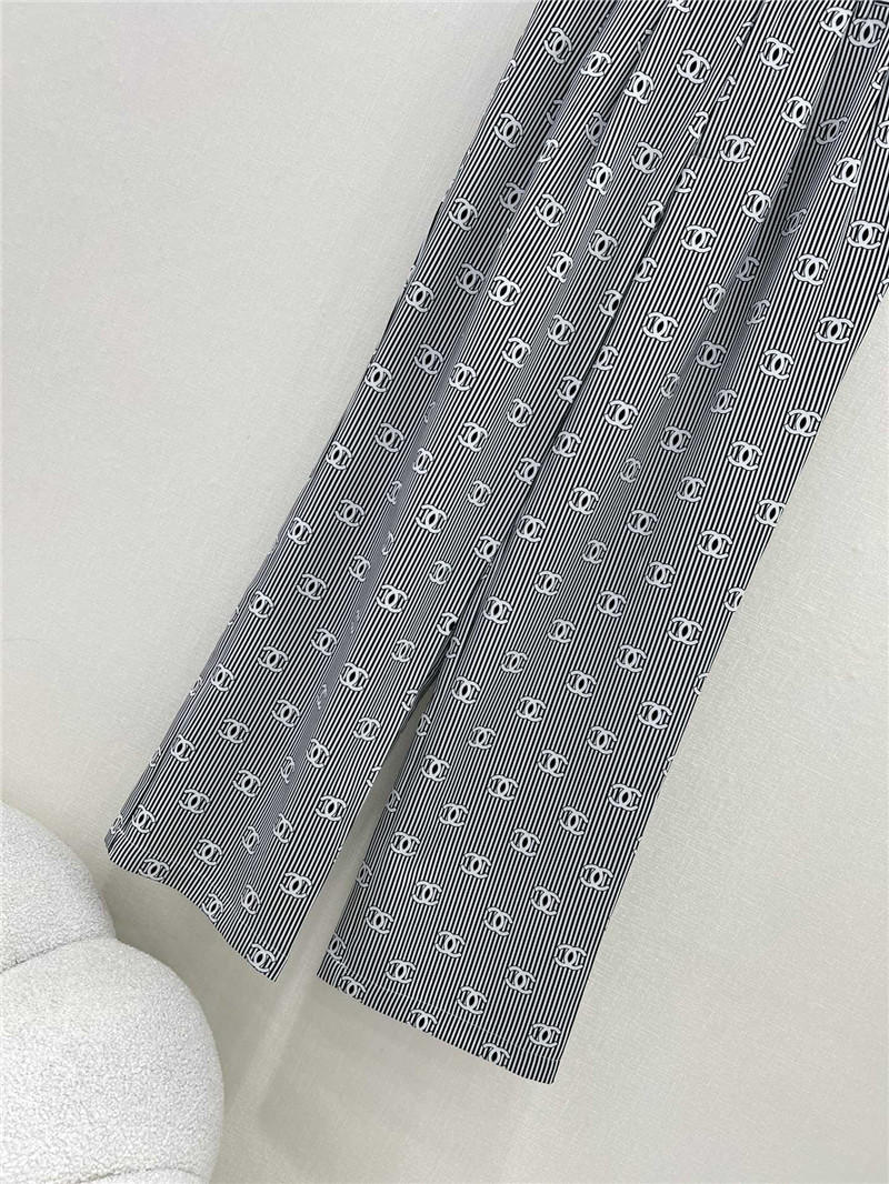 Ch**el new striped wide-leg pants replicas clothes