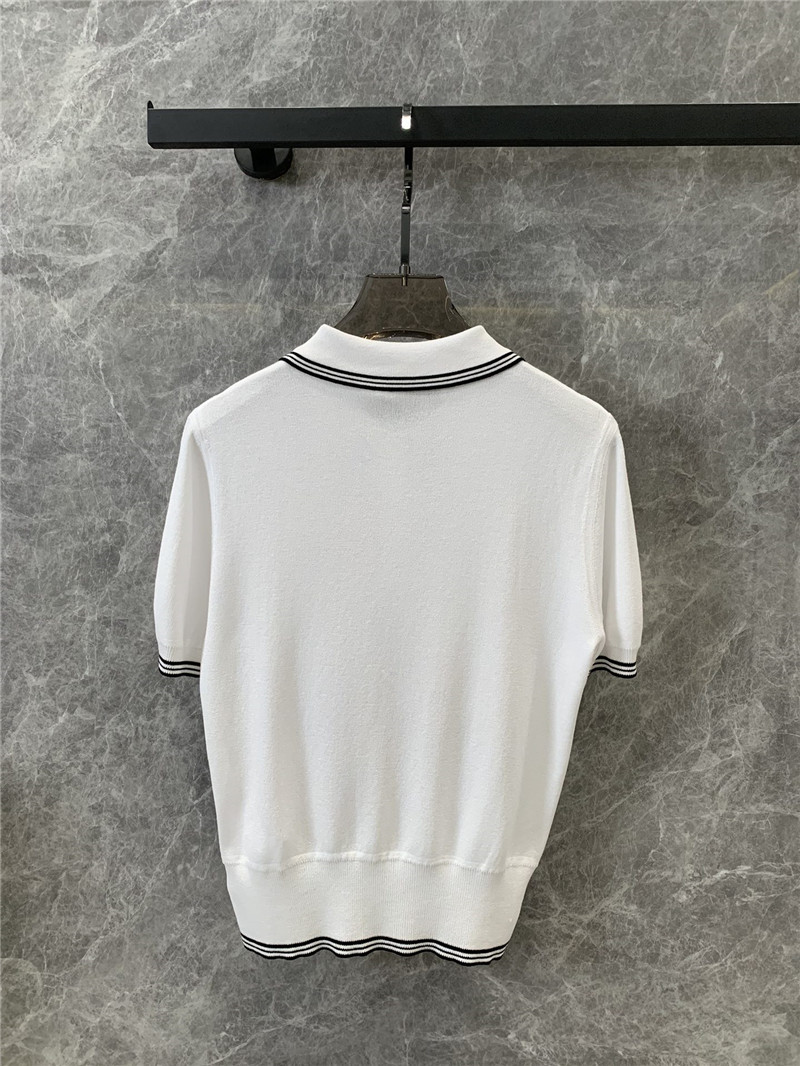 M1um1u high-end lapel knitted top replica clothing