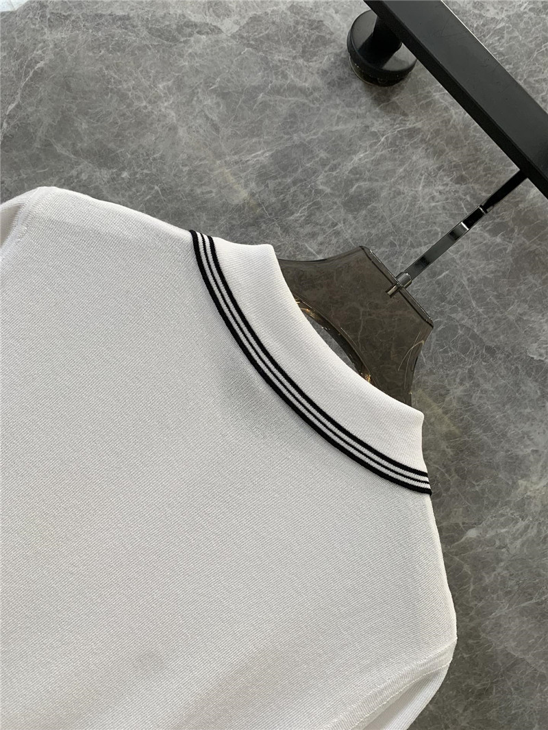 M1um1u high-end lapel knitted top replica clothing