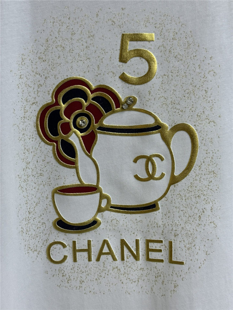 Ch**el teapot print t-shirt cheap replica designer clothes