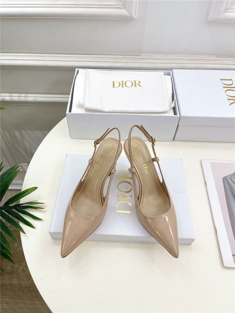 D10r tribales slingback pump beige patent calfskin