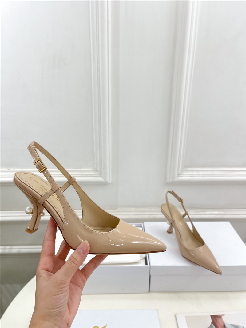 D10r tribales slingback pump beige patent calfskin
