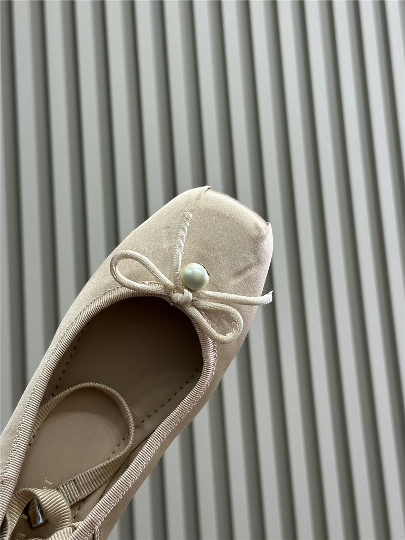 chr1st1an D10r d-joy beige satin ballet flats